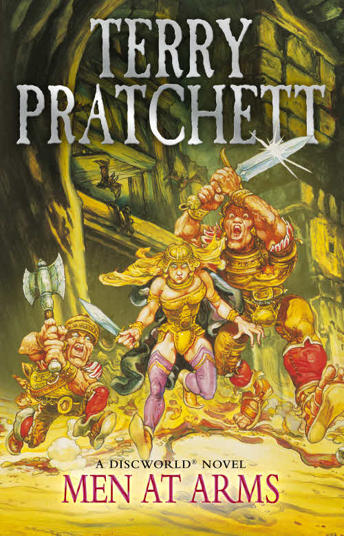 Men At Arms Paperback Book Cover by Terry Pratchett