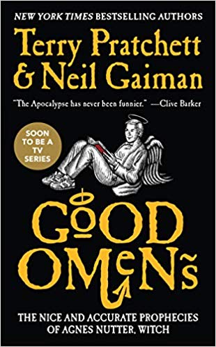 Good Omens US Paperback Book Cover by Terry Pratchett