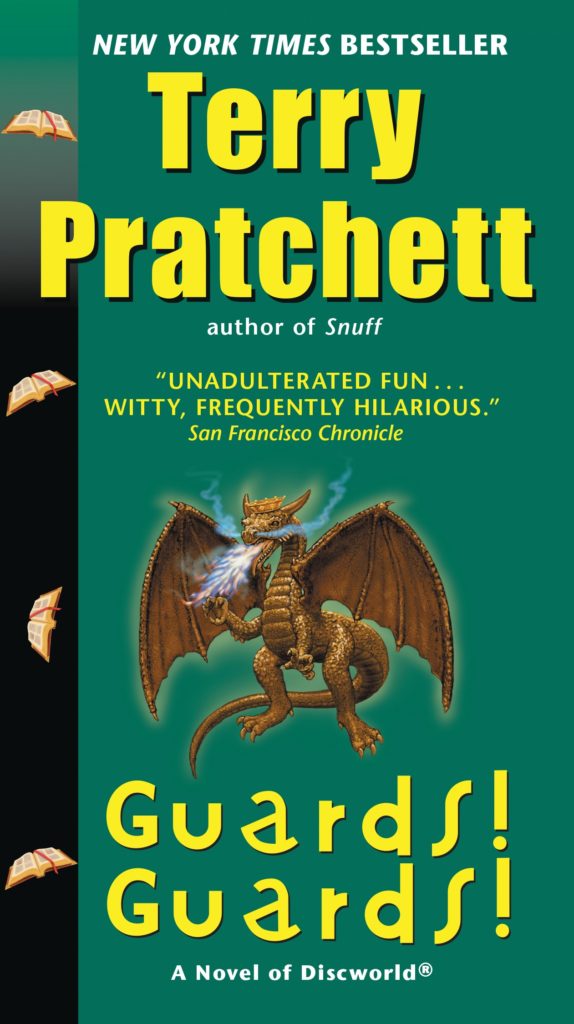 Guards Guards US Paperback Book Cover by Terry Pratchett