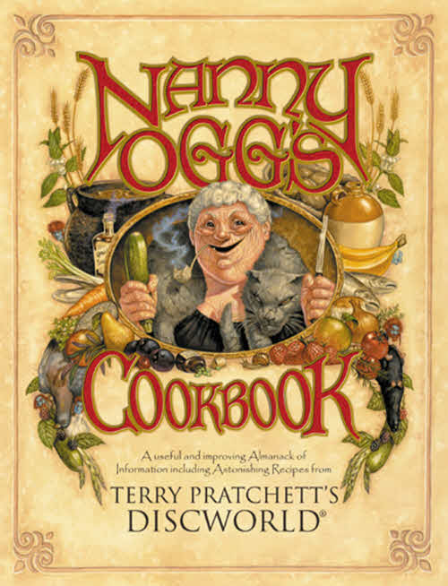 Nanny Oggs Cookbook Paperback Book Cover by Terry Pratchett