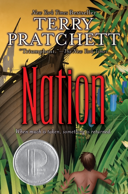 Nation US Paperback Book Cover by Terry Pratchett