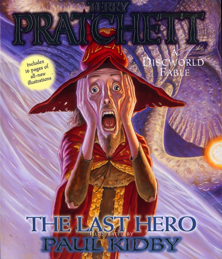 The Last Hero US Paperback Book Cover by Terry Pratchett