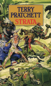 Strata Paperback Book Cover by Terry Pratchett