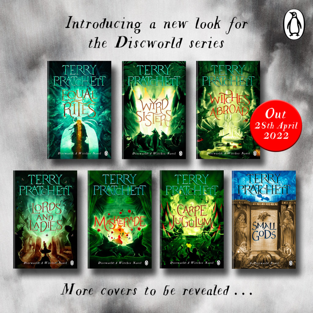 Images of the new Witches and Small Gods Paperback jackets